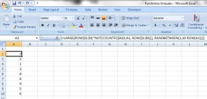 Function RANDBETWEEN Unique