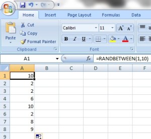 Function RANDBETWEEN