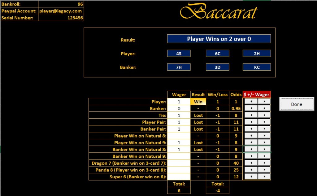 Solutions 14: Legacy Gaming Casino Simulator – Baccarat, Poker and Texas Hold’Em for&nbsp;Excel